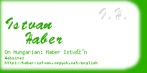 istvan haber business card